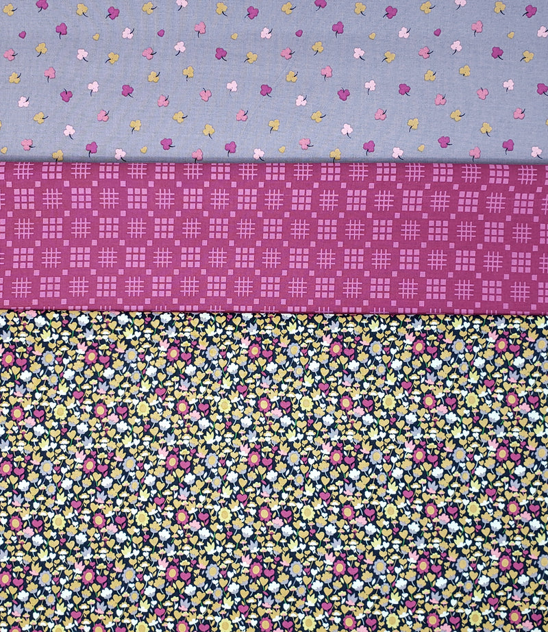 3 Yard Fabric Bundle for Fabric Cafe Books/Patterns - Lucky Gal (Printed Cotton)