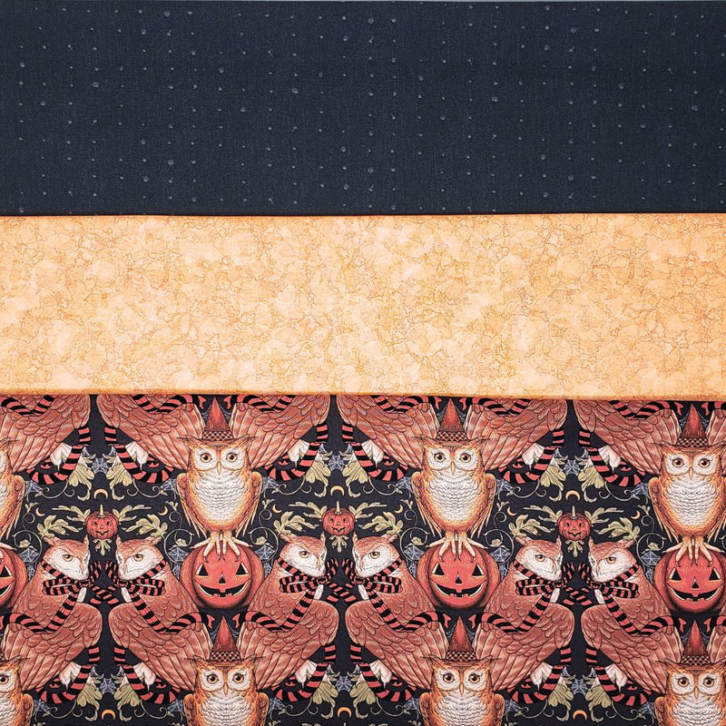 3 Yard Fabric Bundle for Fabric Café Books/Patterns - Owl-een (Printed Cotton)