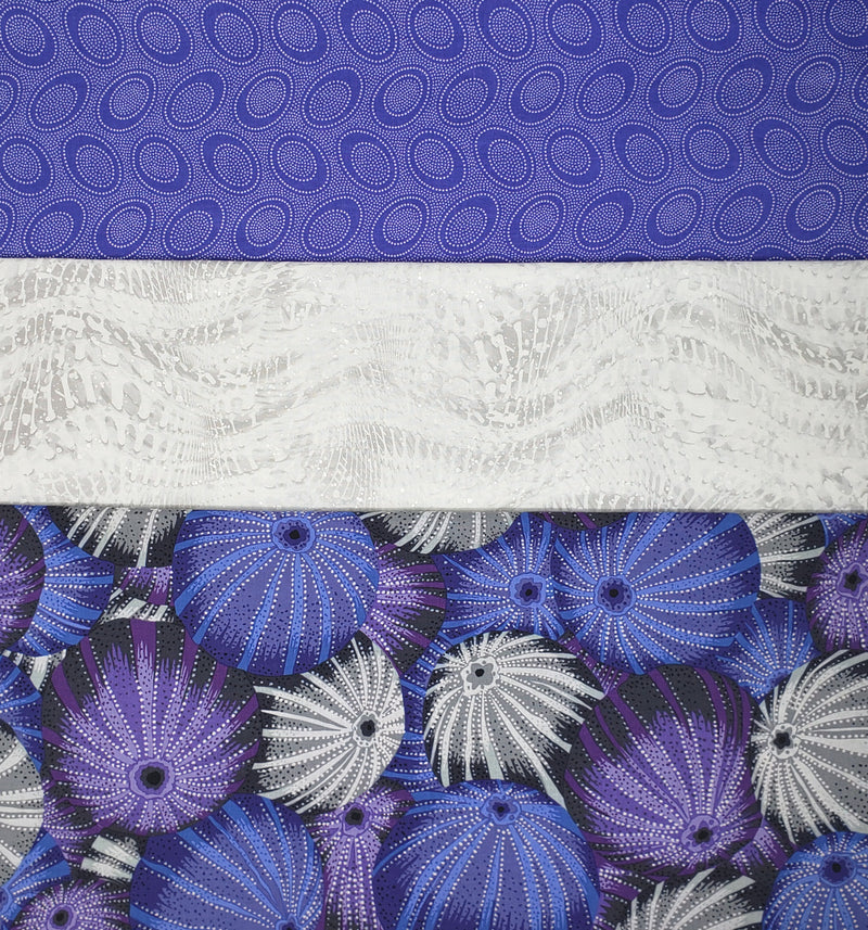 3 Yard Fabric Bundle for Fabric Café Books/Patterns - Sea Urchins (Printed Cotton)
