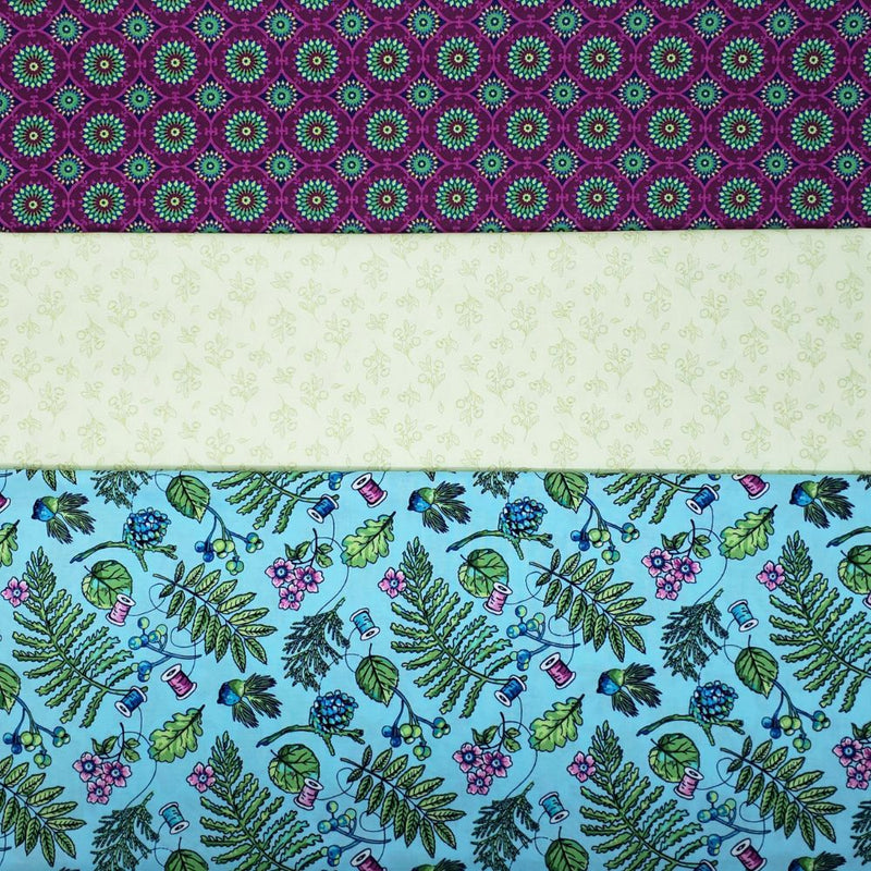 3 Yard Fabric Bundle for Fabric Café Books/Patterns - Spools of Fun (Printed Cotton)