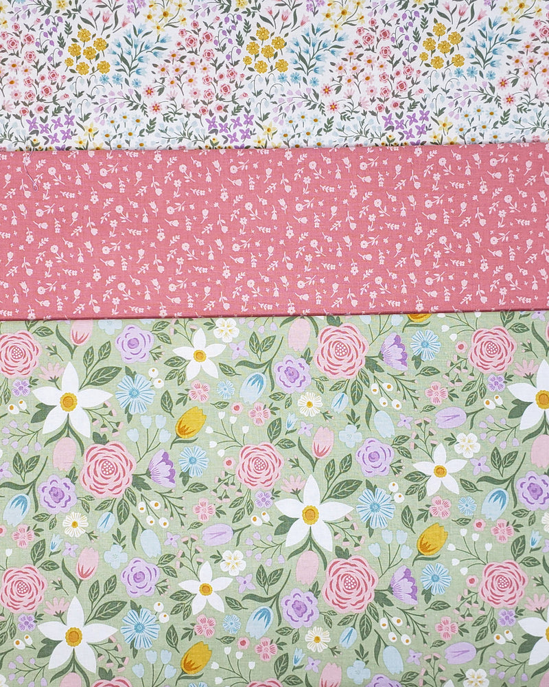 3 Yard Fabric Bundle for Fabric Cafe Books/Patterns - Sweet Meadow (Printed Cotton)