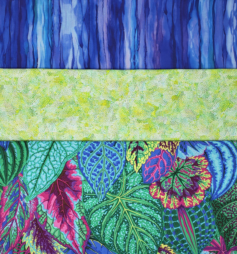 3 Yard Fabric Bundle for Fabric Café Books/Patterns - Tropical Coleus (Printed Cotton)