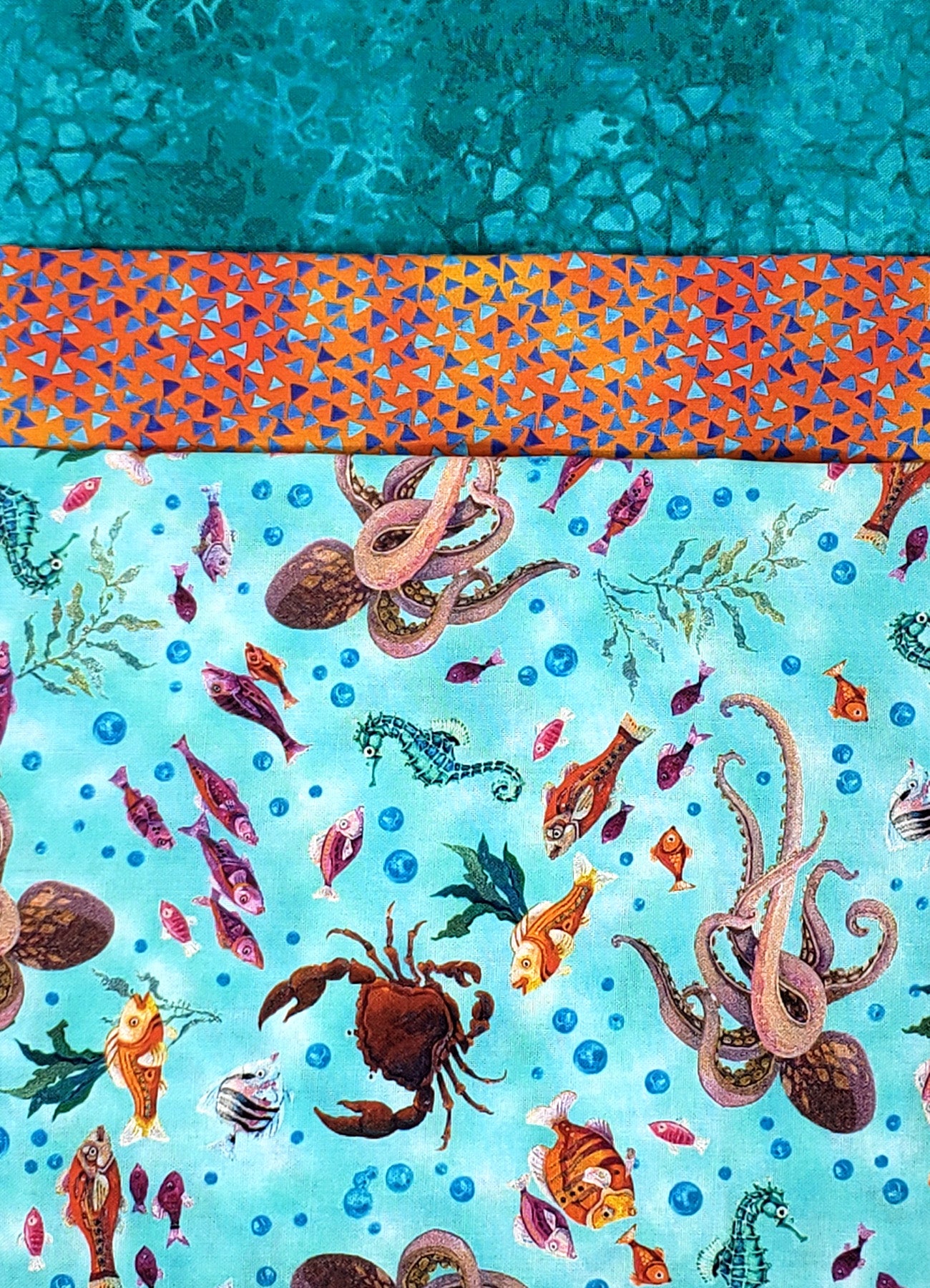 3 yard fabric bundle for fabric caf books patterns under the waves