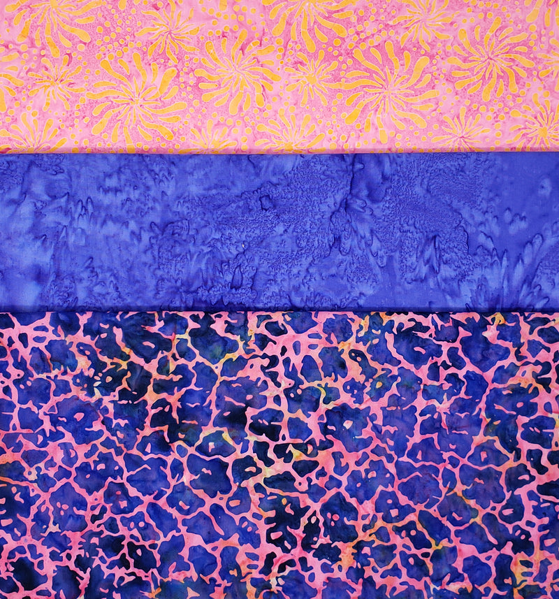 3 Yard Fabric Bundle for Fabric Cafe Books/Patterns - Yummy (Batik)