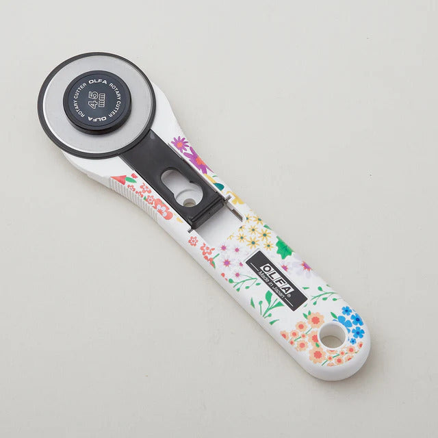 45mm Olfa Rotary Cutter with Blooming Garden Handle design 