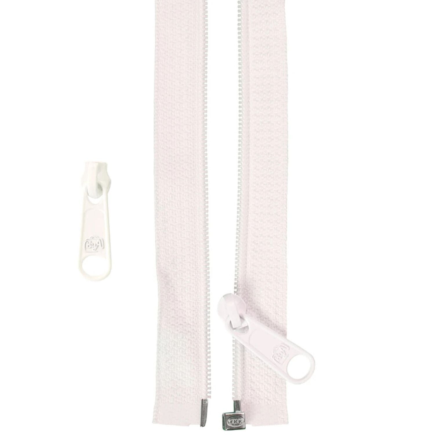 50 Inch Separating Nylon Coil Zipper with Extra Slide #4.5 from By Ann