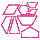 Tumbling Cosmos Pattern and Complete Paper Piece Pack With Acrylic Templates (By Special Order: Read description for full details)