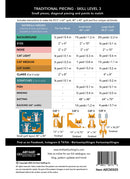 Cat Scratch Quilt Pattern Picture of Back of Pattern Art East Quilting Co. AECS0323