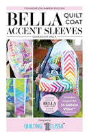 Bella Quilt Coat Accent Sleeves packaging featuring colorful patterns  for coat sleeves.