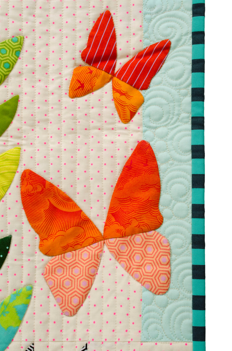 Big Woods Quilt Fabric Pack closeup of butterfly block