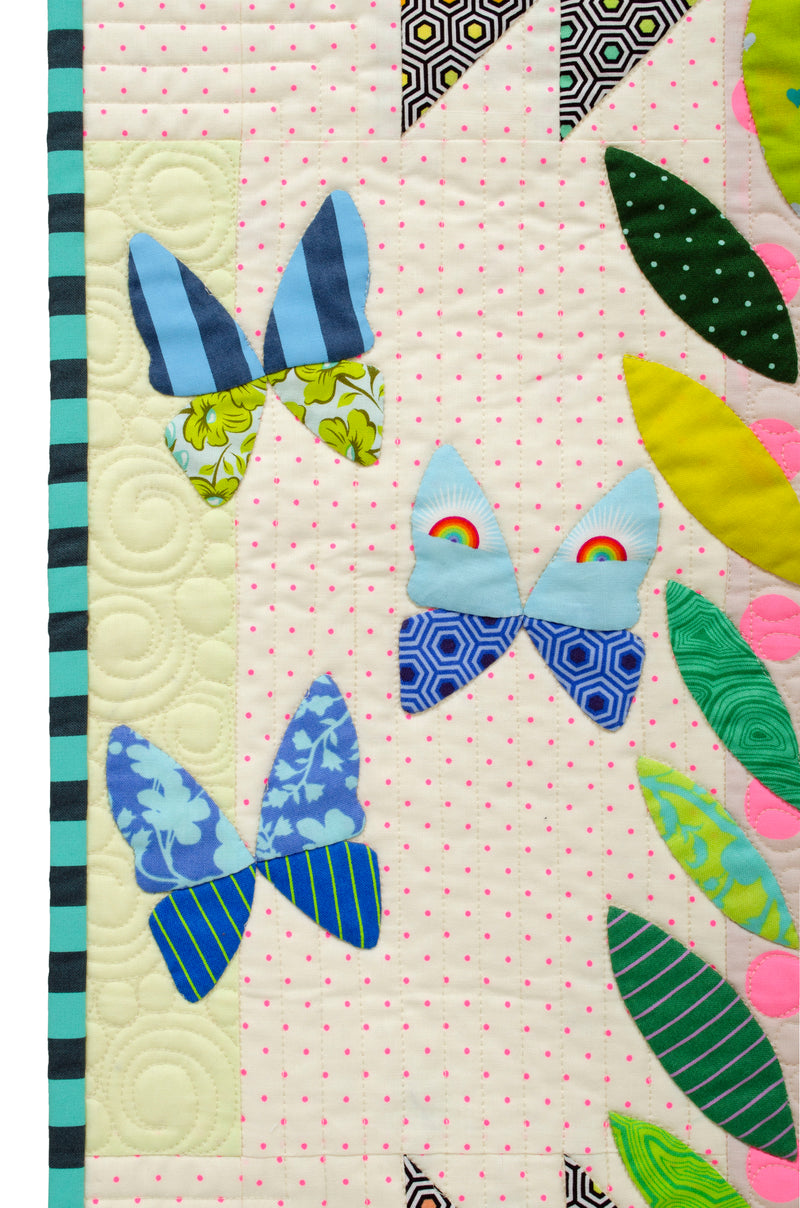 Big Woods Quilt Fabric Pack closeup of butterfly block