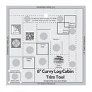 Creative Grids Curvy Log Cabin Trim Tool 6in Finished Blocks Quilt Ruler