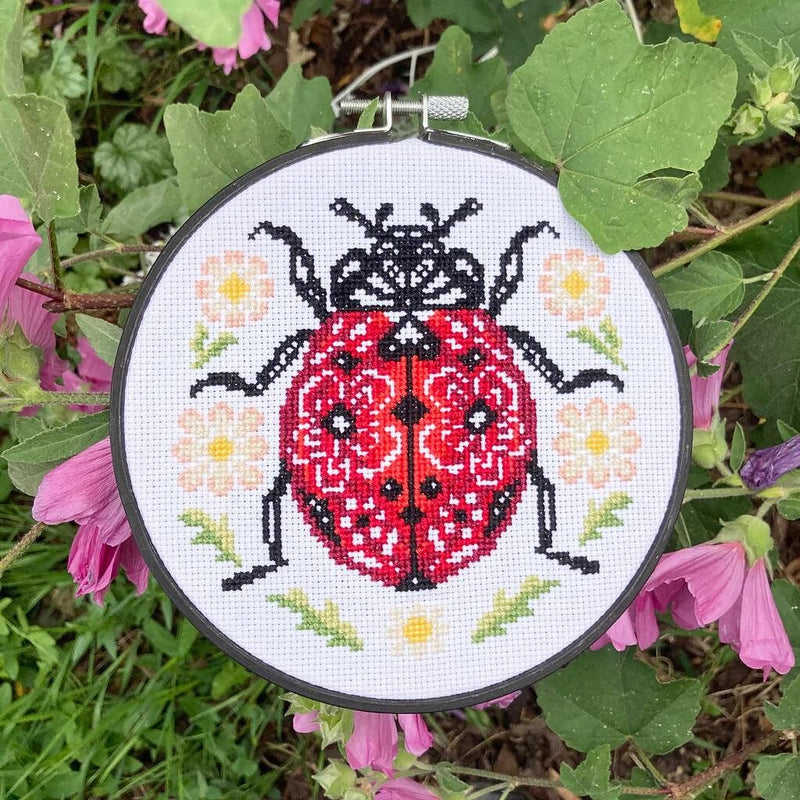 Cross Stitch Kit - Lil' Ladybird in greenery