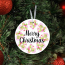 Metal Ornament Merry Christmas Heart Quilt Blocks Lake & Laser LAL-MC09