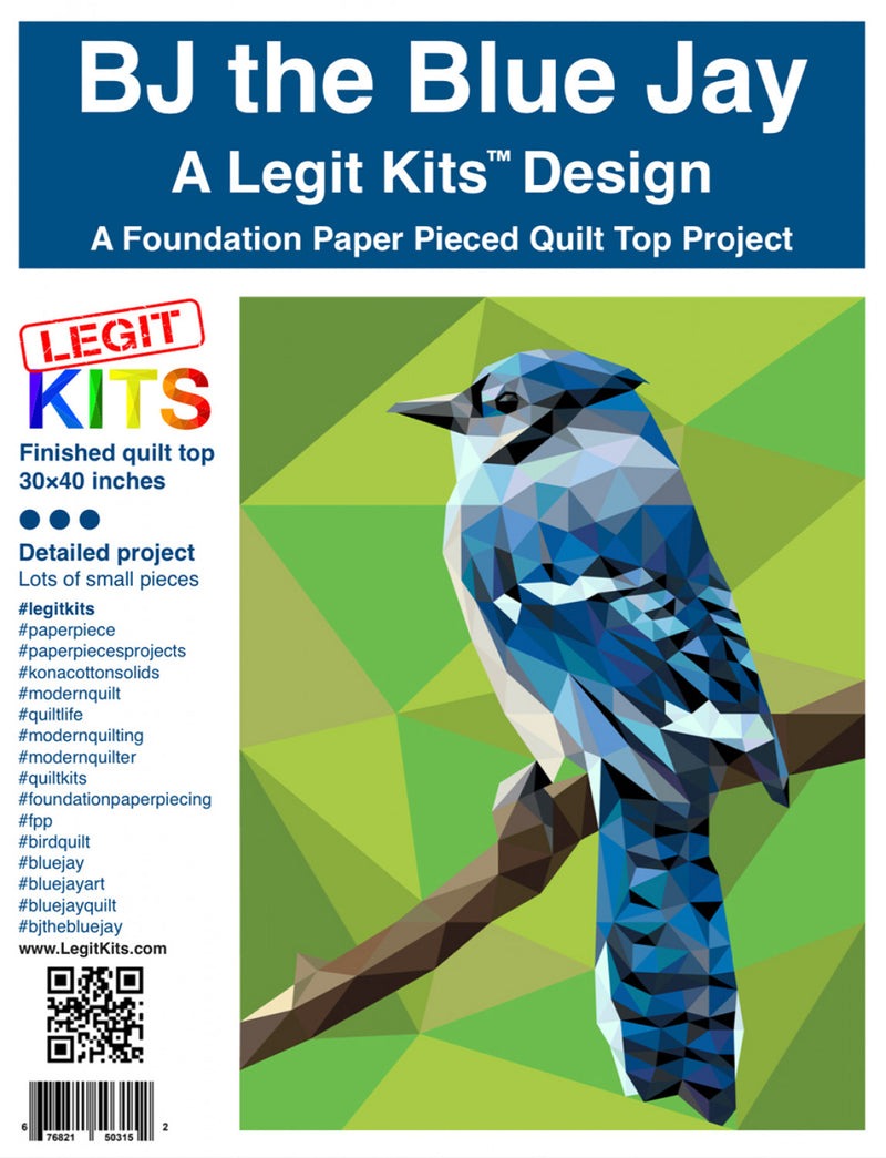BJ the Bluejay Quilt Pattern Legit Kits LK-PT039