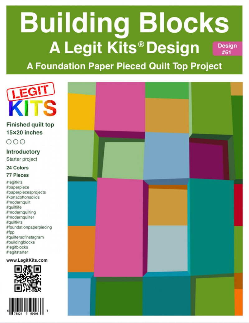 Building Blocks Quilt Pattern Legit Kits LK-PT051