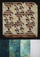 Labyrinth Walk Quilt Kit in Greens. Cut and packaged by Along Came Quilting.