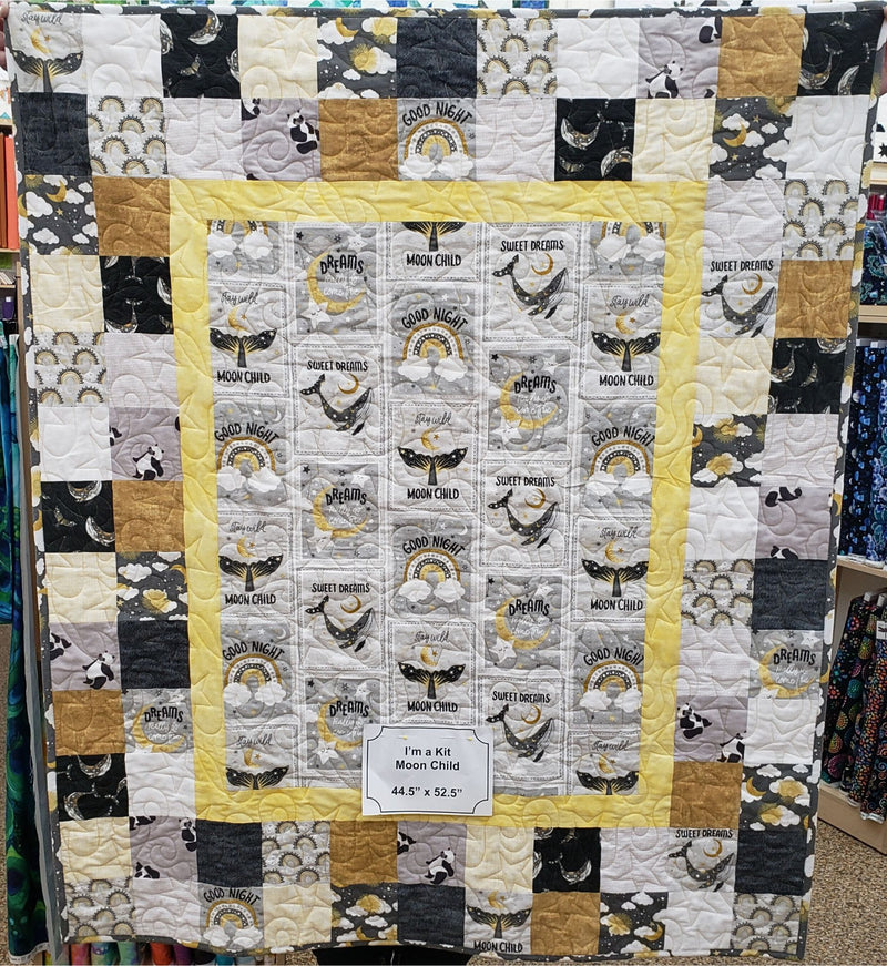 Lion Around Moon Child Flannel Baby/Child Quilt Kit