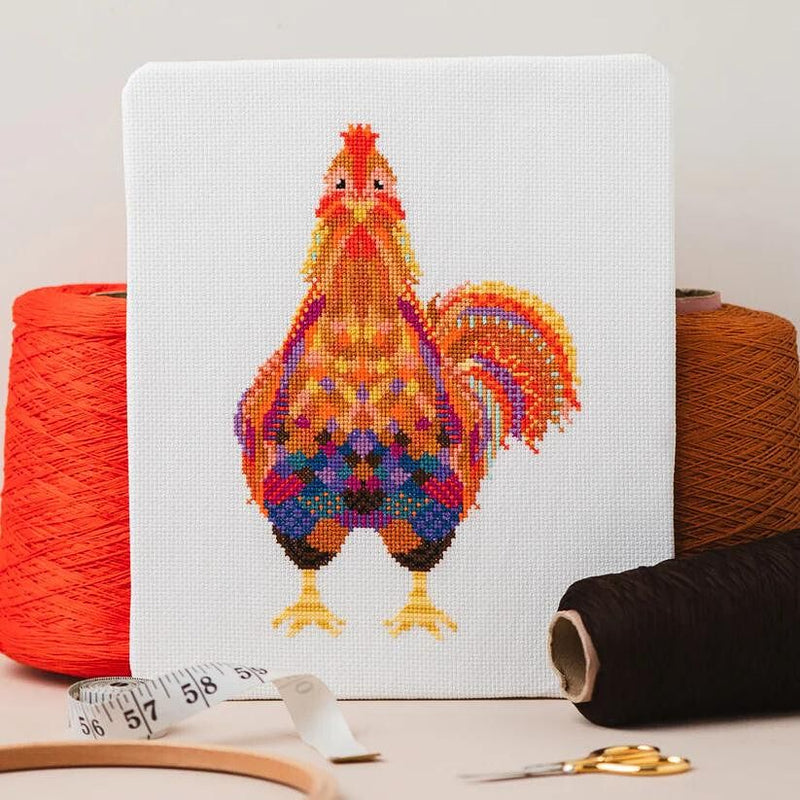 Mandala Rooster Cross Stitch Pattern