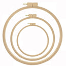 Nurge Beech Round Quilt Hoops 24mm (1 inch) Deep showing multiple sizes