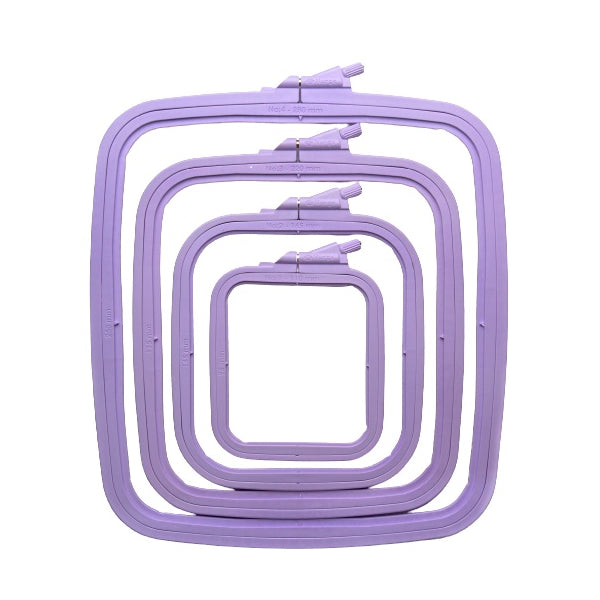 Nurge Lila 4 stuks set plastic vierkante borduurring, kruissteek hoepels, punch naald hoepel, doe-het-zelf ambachtelijke naaien, ABS kunststof borduurwerk hoepels Nurge Lila 4 stuks set plastic vierkante borduurring, kruissteek hoepels, punch naald hoepel, doe-het-zelf ambachtelijke naaien, ABS kunststof borduurwerk hoepels