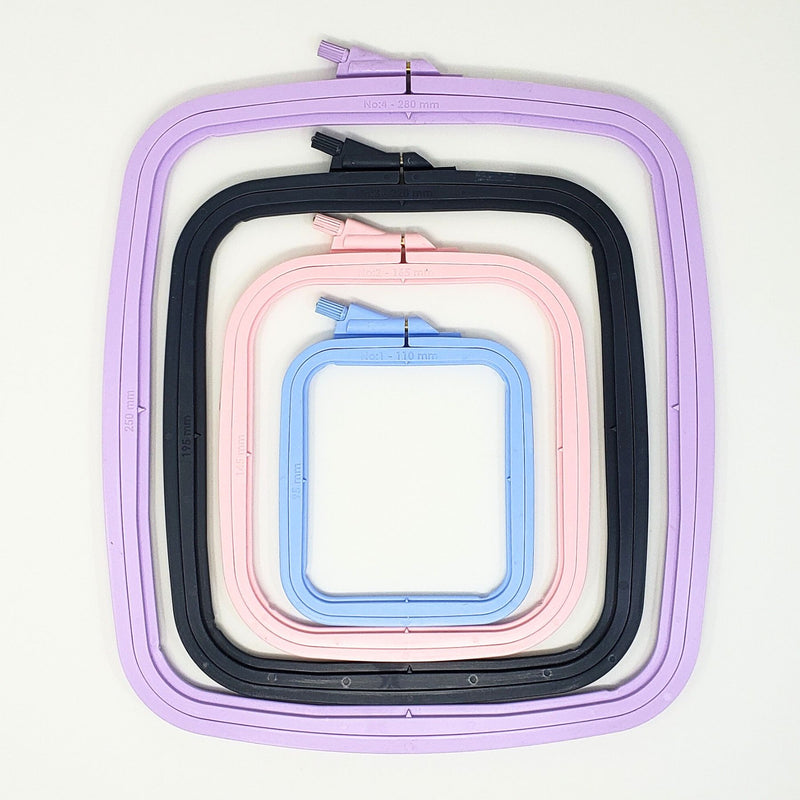 Nurge Rectangular Plastic Embroidery Hoops 220mm x 195mm (8.7 x 7.7 inches) Size No. 3