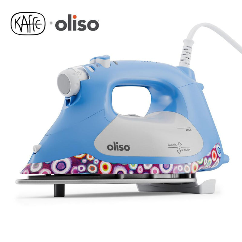 Oliso Pro Plus Smart Iron Kaffe Fassett side view