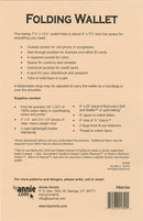 Folding Wallet Pattern Picture of Back of Pattern ByAnnie PBA104