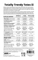 Totally Trendy Totes II Pattern Picture of Back of Pattern ByAnnie PBA112-2