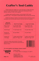 Crafter's Tool Caddy Pattern Picture of Back of Pattern ByAnnie PBA113
