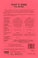 Hoot N Annie Pattern Picture of Back of Pattern ByAnnie PBA117