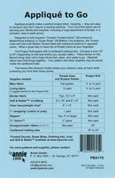 Applique To Go Pattern Picture of Back of Pattern ByAnnie PBA170