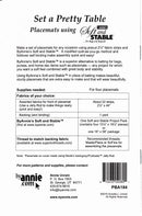 Set a Pretty Table Pattern Picture of Back of Pattern ByAnnie PBA184