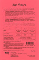 Sun Visors Pattern Picture of Back of Pattern ByAnnie PBA197