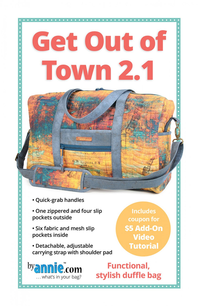 Get Out of Town Duffle 2.1 Bag Pattern ByAnnie PBA227-21