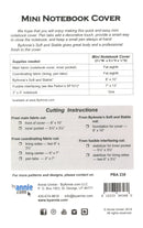 Mini Notebook Cover Pattern Picture of Back of Pattern ByAnnie PBA238