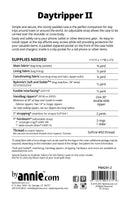 Daytripper II Crossbody Case Pattern Picture of Back of Pattern ByAnnie PBA241-2