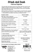 Stash and Dash Pattern Picture of Back of Pattern ByAnnie PBA245