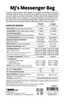 MJ's Messenger Bag Pattern Picture of Back of Pattern ByAnnie PBA261