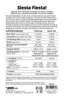 Siesta Fiesta Pattern Picture of Back of Pattern ByAnnie PBA265