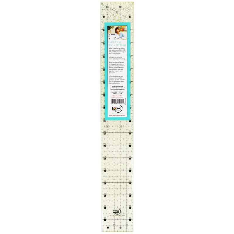 Quilters Select 2.5 Inch X 18 Inch Ruler