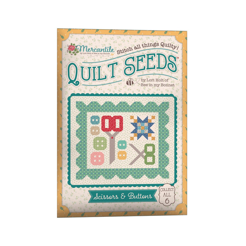 Lori Holt Mercantile Quilt Seeds Pattern Scissors & Buttons ST-34023