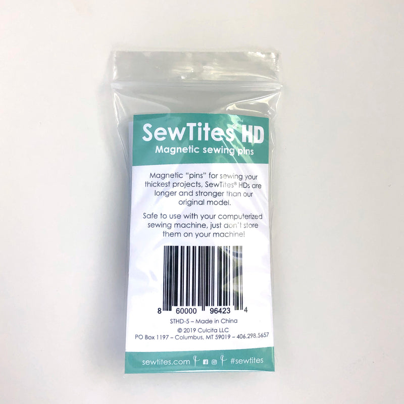 SewTites Magnetic Pin HD 5pk Picture of Back of Package STHD5