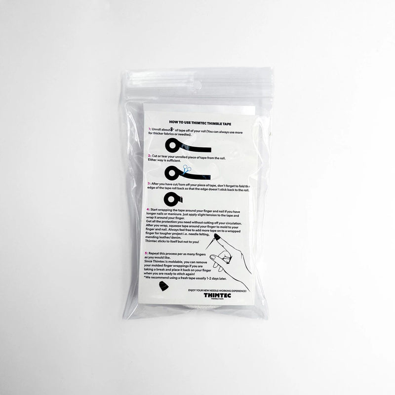 Thimtech Thimble Tape - White Cloud showing back of package