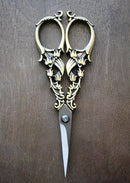 Tulip Garden Scissors in antique gold
