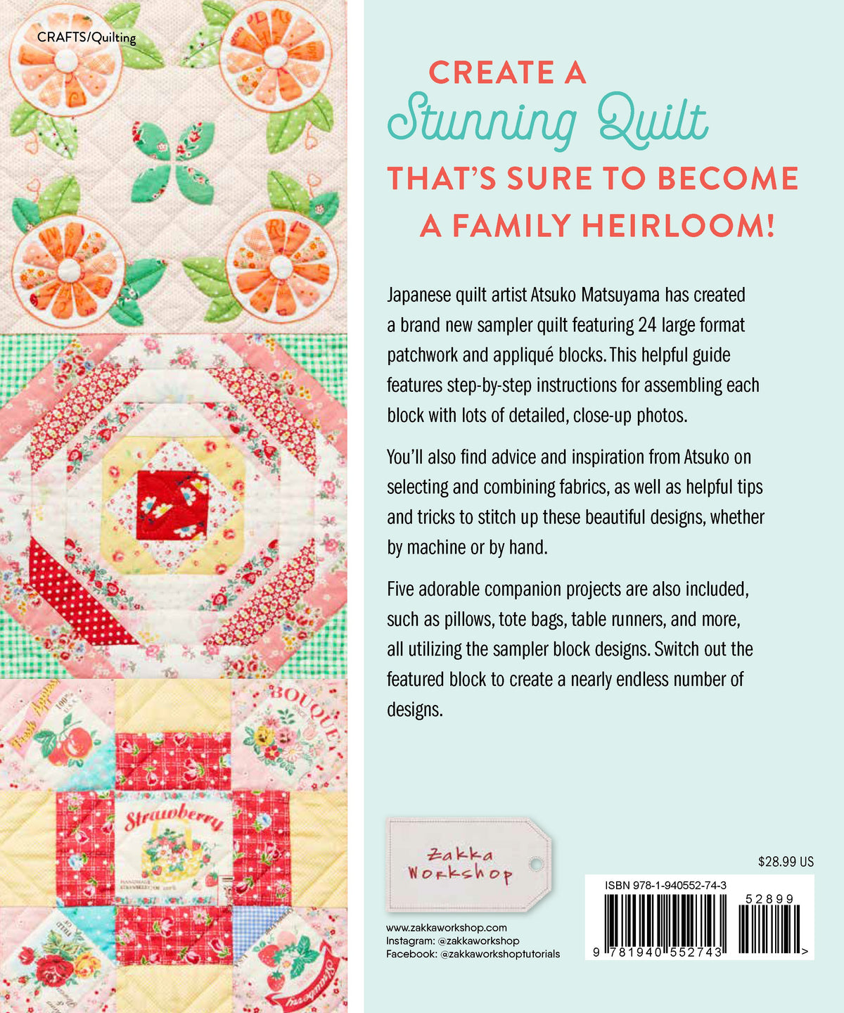 松山敦子　the Vintage Flower Sampler Quilt The Vintage Flower Sampler Quilt