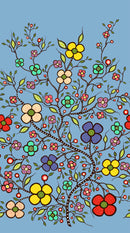 Abundance AA-0002 Blue Single Border by Audrey Armstrong for International Textiles