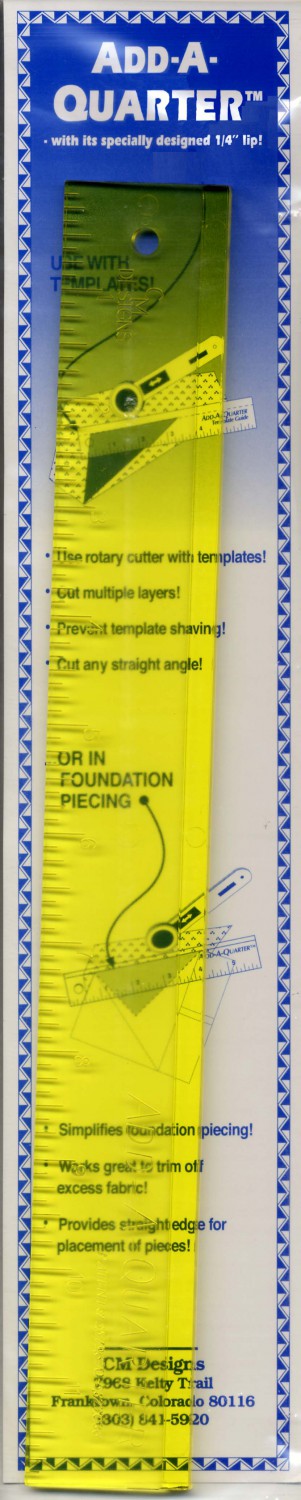 Add-A-Quarter Ruler - 1 1/2 Inch X 12 Inch CM12