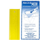 Add-A-Quarter Plus Ruler - 2 Inch X 6 Inch with packaging insert.