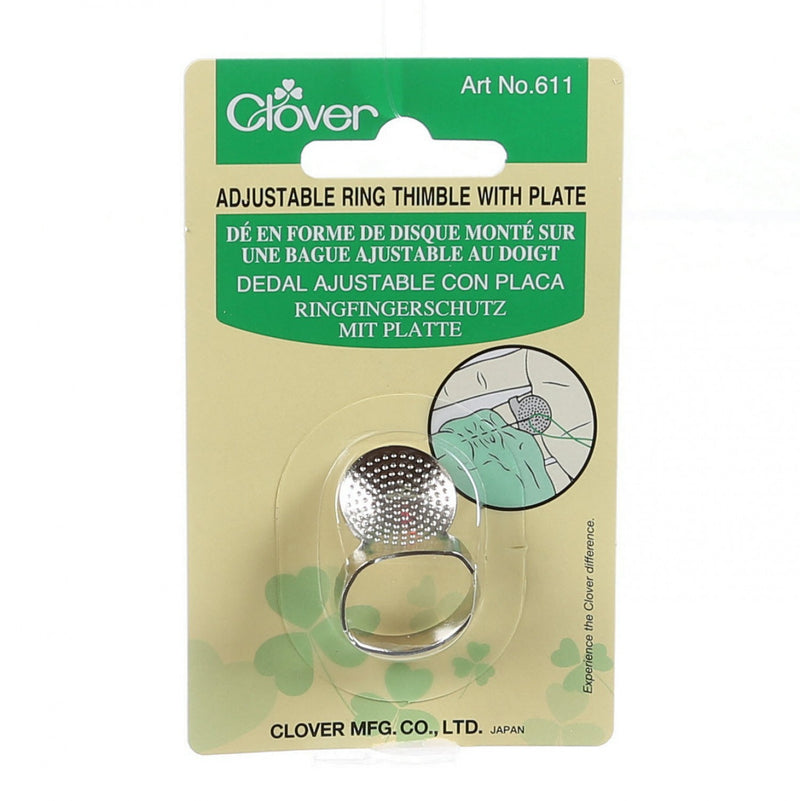 Adjustable Thimble with Metal Plate Clover 611CV